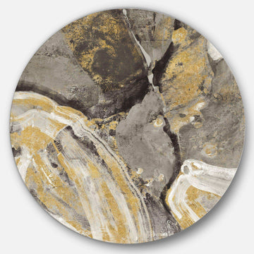 Glam Phoenix Neutral - Abstract Circle Metal Wall Decor